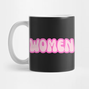 Groovy Font Women in STEM Pink Mug